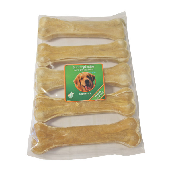 Ben av buffelhud pressat hundgodis (16 cm)
