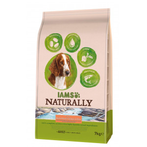 Iams Naturally Adult Lax & Ris hundfoder