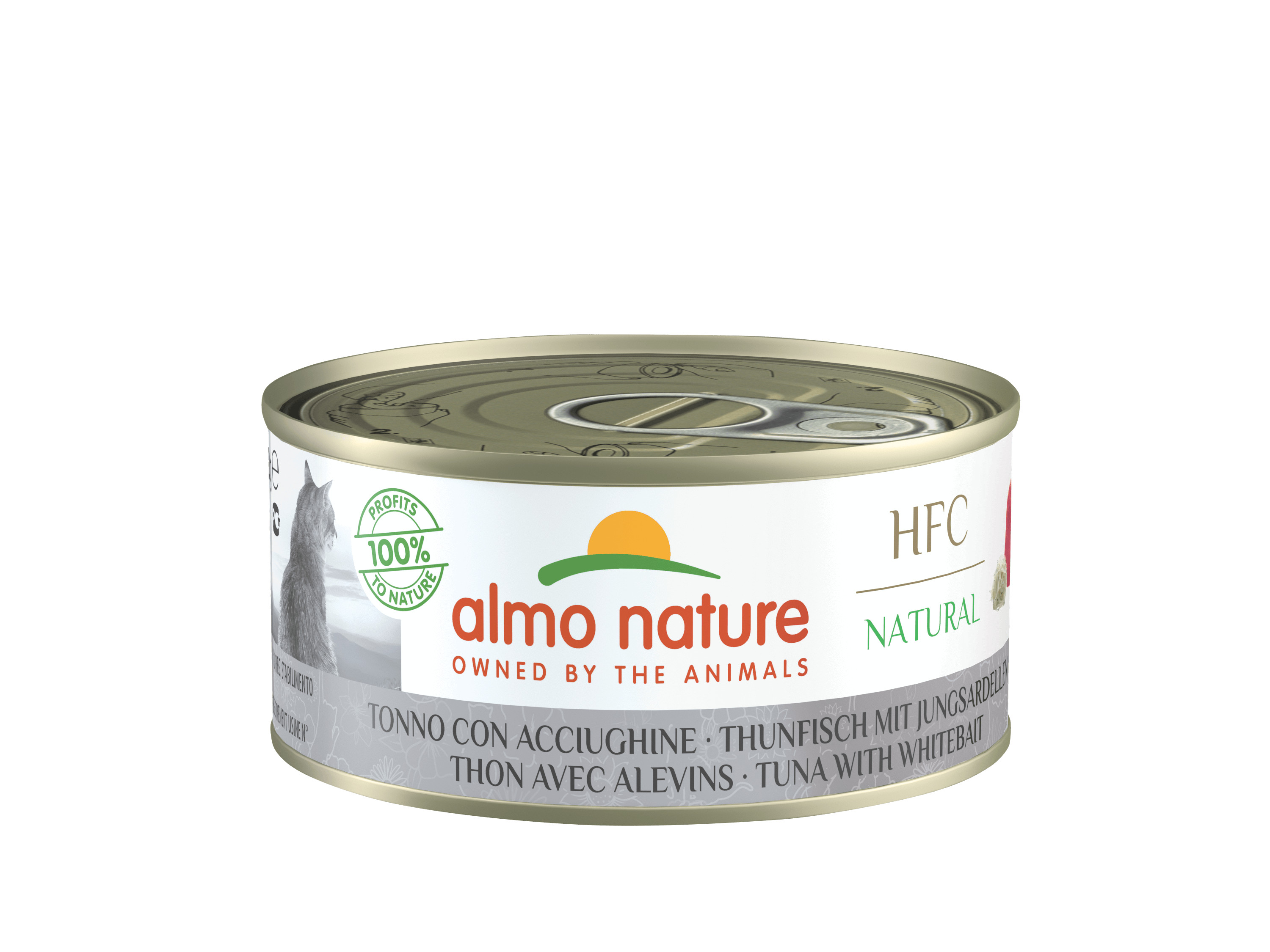 Almo Nature HFC Naturlig tonfisk med ansjovis våtfoder katt (150 g)