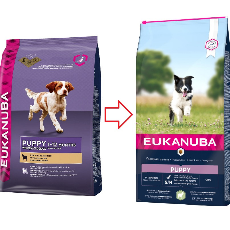 Eukanuba Puppy Small Medium Lam & Rijst hondenvoer