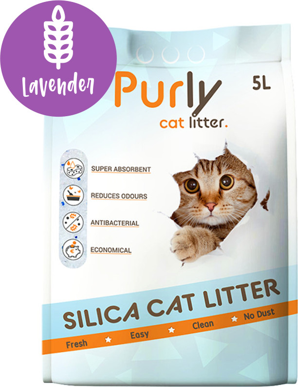 Purly silica kattengrit Lavender