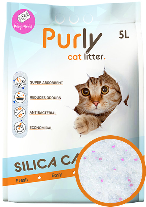 Purly silica kattengrit Baby Powder