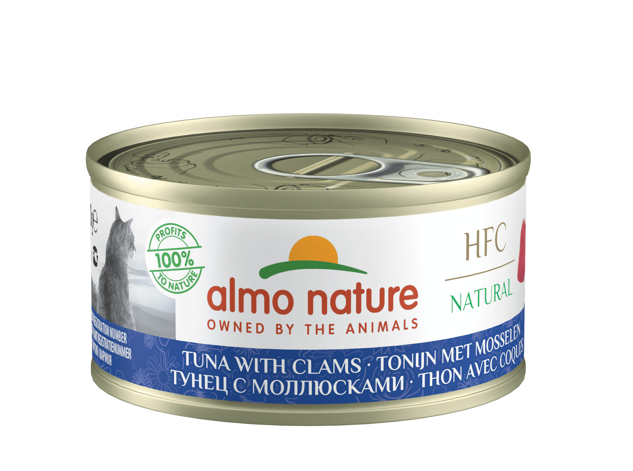Almo Nature HFC Natural tonfisk med venusmusslor våtfoder katt (70 g)