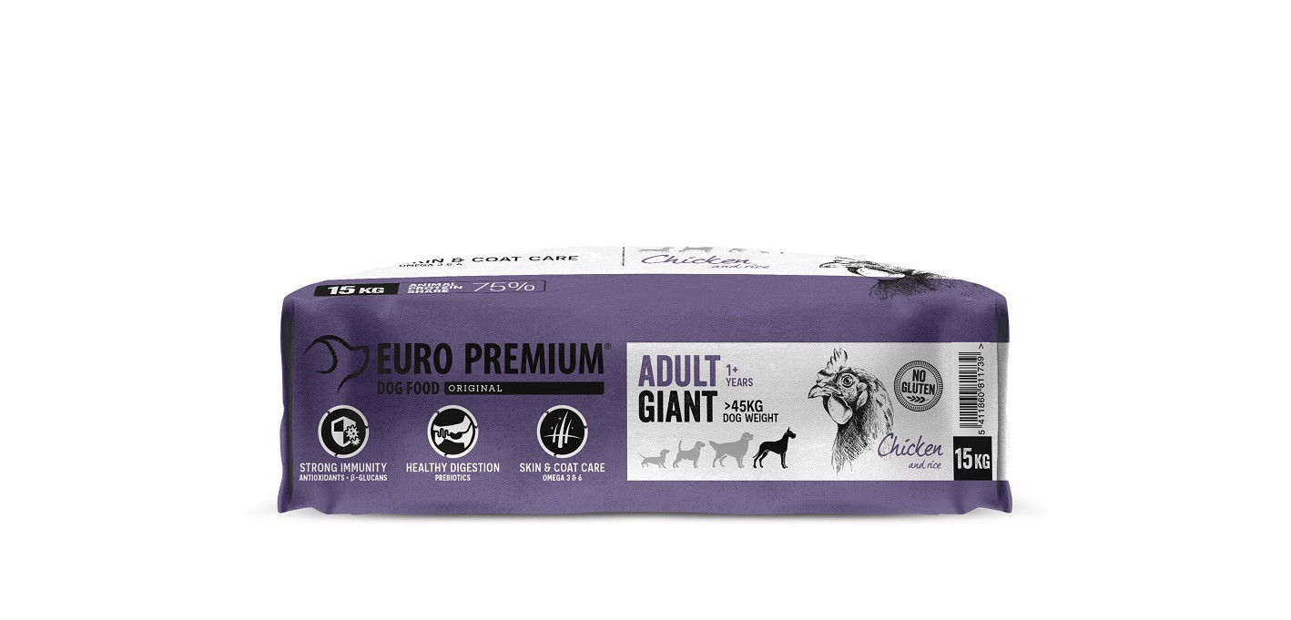 Euro Premium Giant Adult Chicken & Rice hondenvoer