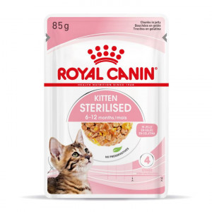 Royal Canin Kitten Sterilised jelly of gravy natvoer kat 85g