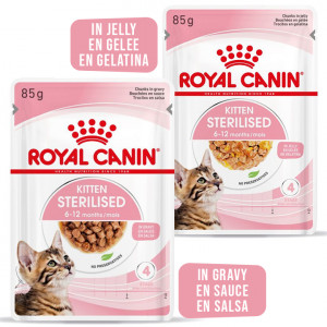 Royal Canin Kitten Sterilised jelly of gravy natvoer kat 85g