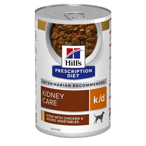 Hill's Prescription Diet K/D stoofpotje kip & groenten 354 g blik hondenvoer
