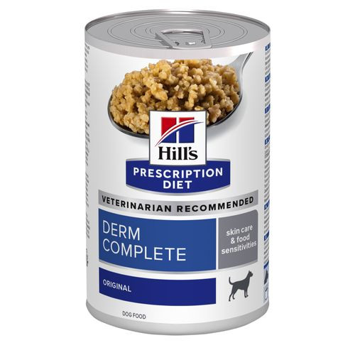 Hill's Prescription Diet Derm Complete nat hondenvoer (370 g blik)