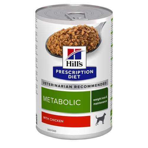 Hill's Prescription Diet Metabolic Weight Management våtfoder hund med kycklingsmak (burk)