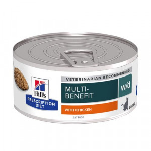 Hill's Prescription Diet W/D Multi-Benefit våtfoder katt med kyckling (burk)