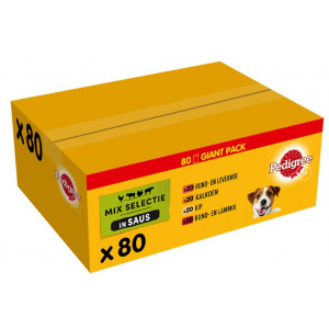 Pedigree Adult in saus multipack natvoer hond maaltijdzakjes (100 g)