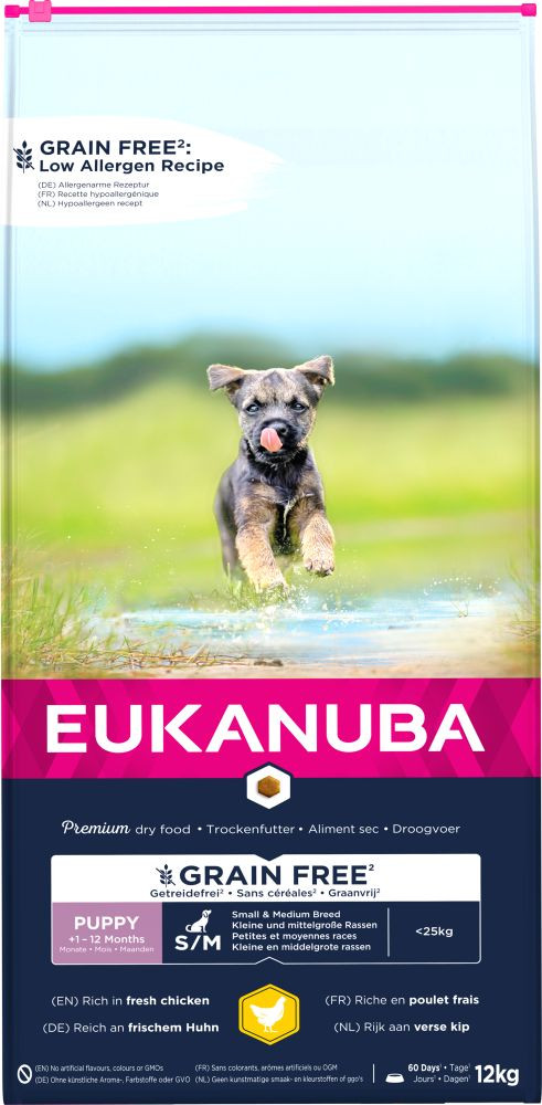 Eukanuba Puppy Small & Medium kip graanvrij hondenvoer