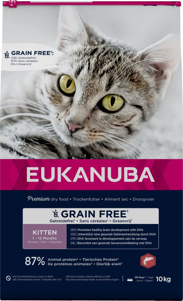 Eukanuba Kitten met zalm graanvrij kattenvoer