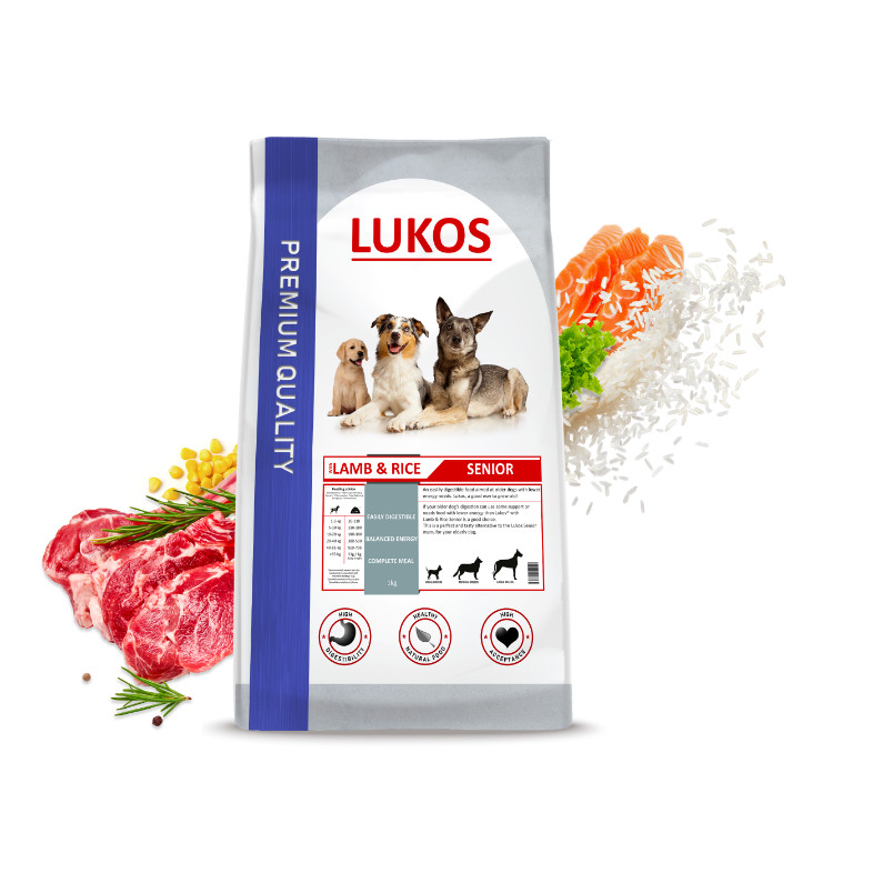 Lukos Senior med lamm & ris - premium hundfoder