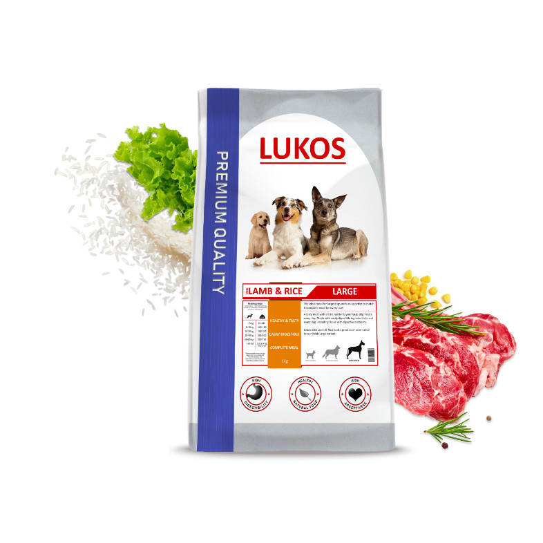 Lukos Adult Large med lamm & ris - premium hundfoder