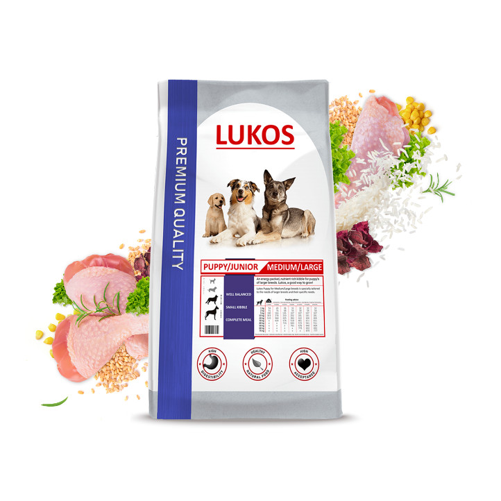 Lukos Puppy & Junior Medium/Large - premium hundfoder