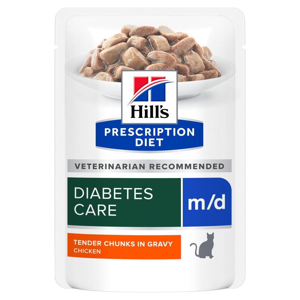 Hill's Prescription Diet M/D Diabetes Care våtfoder katt med kyckling (måltidspåse)