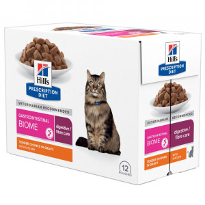 Hill's Prescription Diet Gastrointestinal Biome våtfoder katt med kyckling (måltidspåse)