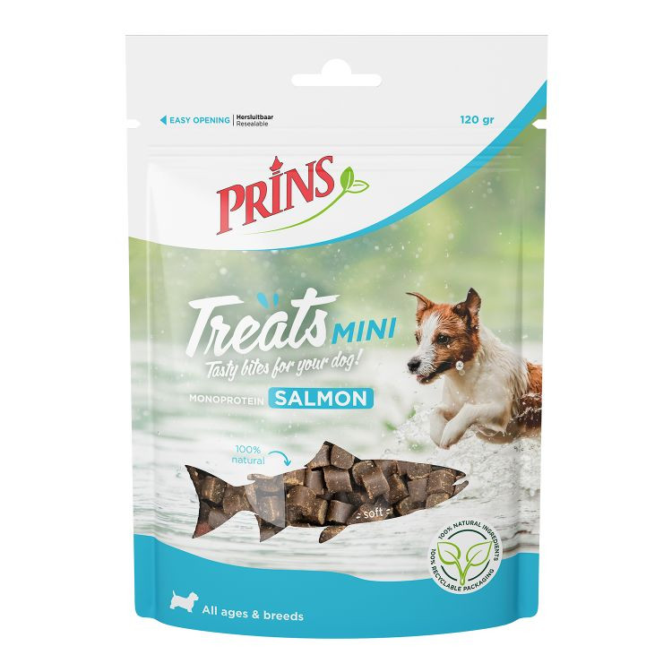Prins Treats Mini Salmon (lax) hundgodis (120 g)