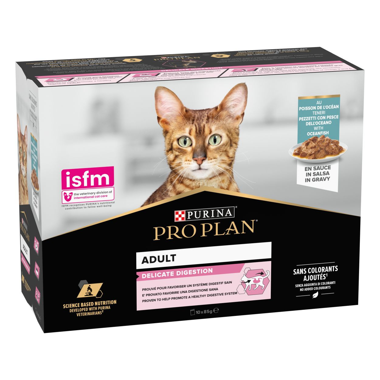 Pro Plan Delicate Nutrisavour med havsfisk våtfoder katt 10x85g