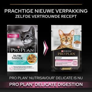 Pro Plan Delicate Nutrisavour med havsfisk våtfoder katt 10x85g