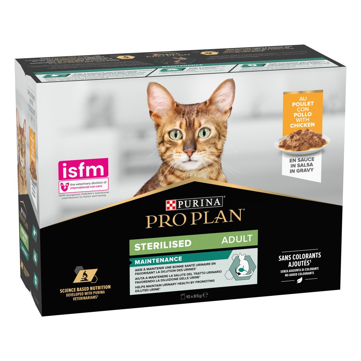 Pro Plan Sterilised Nutrisavour med kyckling våtfoder katt (10 x 85 g)