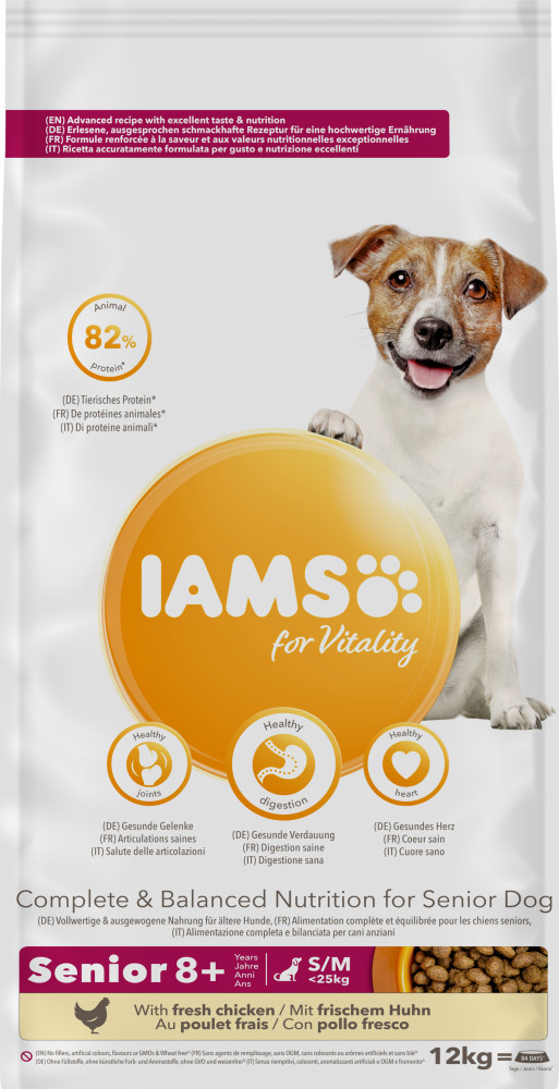 Iams for Vitality Senior Small & Medium Kip hondenvoer