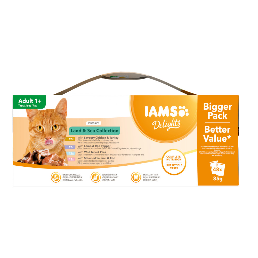 Iams Delights Land & Sea Collection våtfoder katt