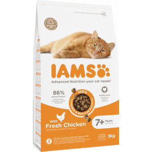 Iams For Vitality Senior met verse Kip kattenvoer