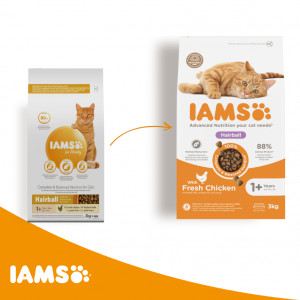 Iams For Vitality Adult Hairball Kattenvoer