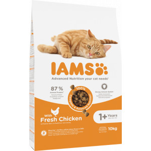 Iams For Vitality Adult met Verse Kip Kattenvoer
