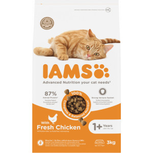 Iams For Vitality Adult met Verse Kip Kattenvoer