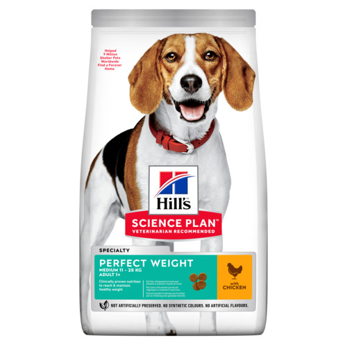 Hill's Adult Perfect Weight Medium hundfoder med kyckling