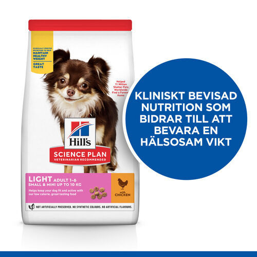 Hill's Adult Light Small & Mini hundfoder med kyckling