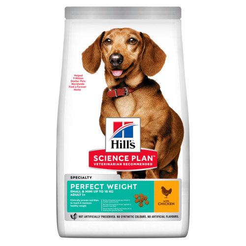 Hill's Adult Perfect Weight Small & Mini hundfoder med kyckling
