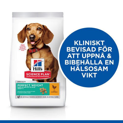 Hill's Adult Perfect Weight Small & Mini hundfoder med kyckling