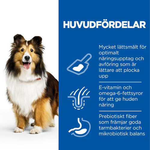 Hill's Adult Sensitive Stomach & Skin Medium hundfoder med kyckling