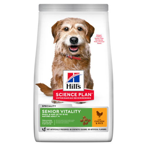 Hill's Mature Adult Senior Vitality Small & Mini hundfoder med kyckling