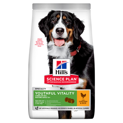 Hill's Mature Adult Senior Vitality Large Breed hundfoder med kyckling & ris