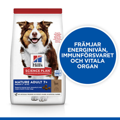 Hill's Mature Adult Medium hundfoder med lamm och ris