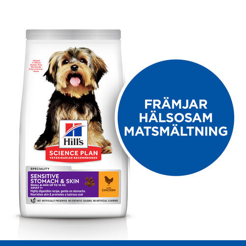 Hill's Adult Sensitive Stomach & Skin Small & Mini hundfoder med kyckling