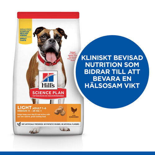 Hill's Adult Light Medium hundfoder med kyckling