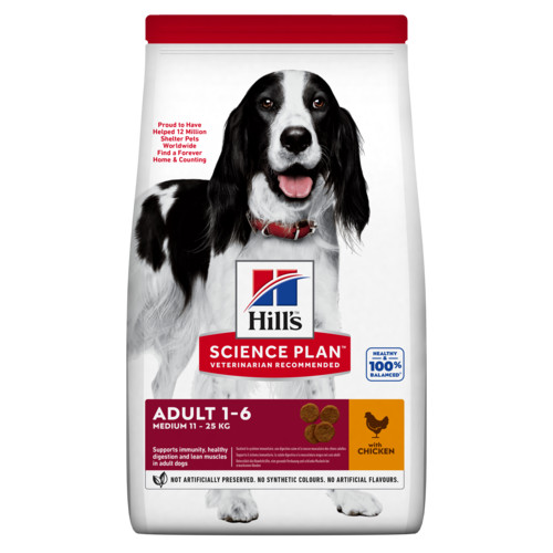 Hill's Adult Medium hundfoder med kyckling