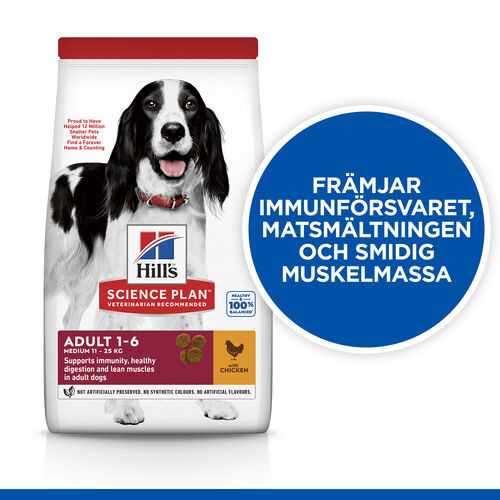 Hill's Adult Medium hundfoder med kyckling