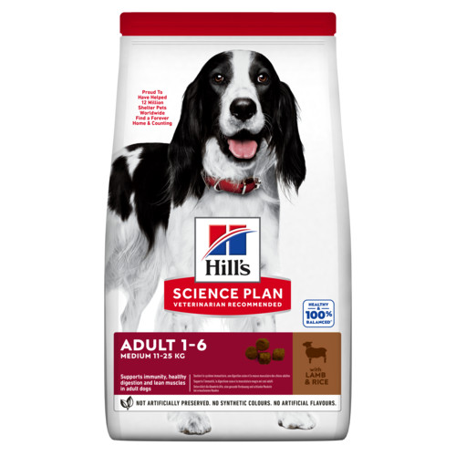 Hill's Adult Medium hundfoder med lamm och ris