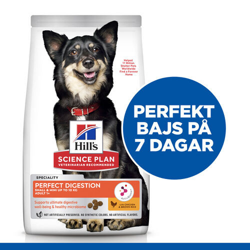 Hill's Adult Perfect Digestion Small & Mini hundfoder med kyckling & råris