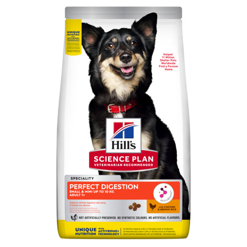 Hill's Adult Perfect Digestion Small & Mini hundfoder med kyckling & råris