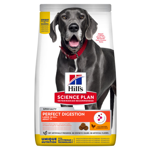 Hill's Adult Perfect Digestion Large hundfoder med kyckling & råris