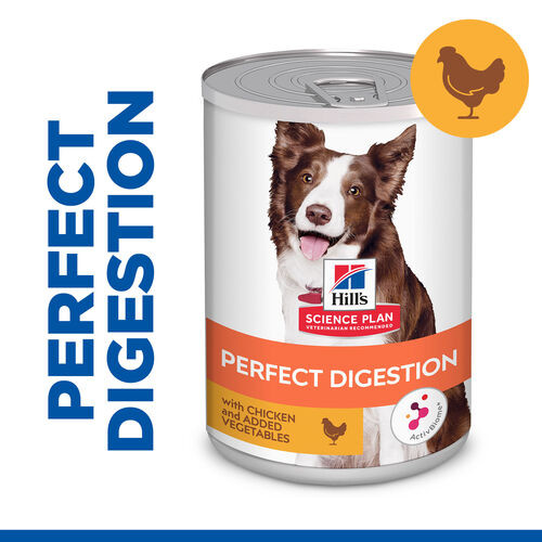 Hill's Adult Perfect Digestion mit Huhn Hunde-Nassfutter 363g Dosen