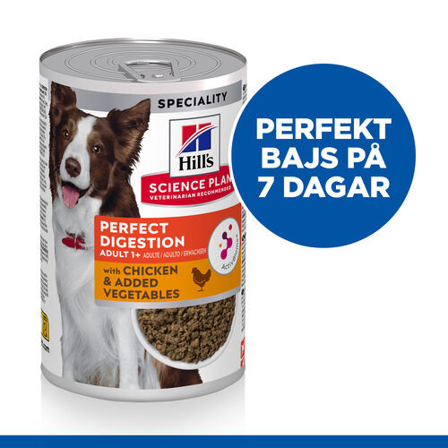 Hill's Adult Perfect Digestion mit Huhn Hunde-Nassfutter 363g Dosen